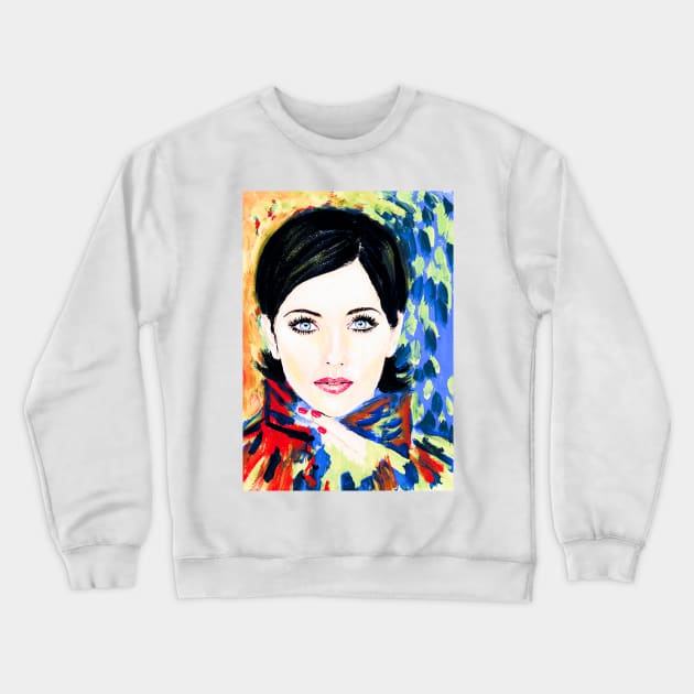 Isabella Rossellini Crewneck Sweatshirt by Svetlana Pelin